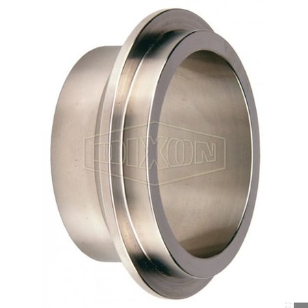 Dixon Short Weld Ferrule, 3 in Nominal, Male I-Line End Style, 316L SS, Domestic 14WI-R300